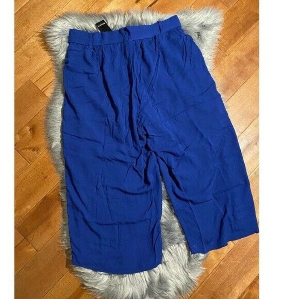 Torrid SAPPHIRE CRINKLED GAUZE SELFTIE CULOTTEPANT Size 0X - Picture 4 of 6